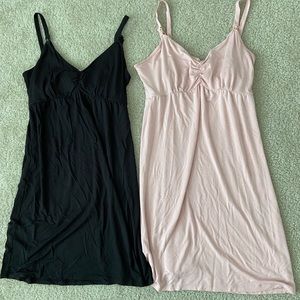 Ingrid & Isabel Drop Cup Maternity, Nursing and Sleep Chemises Pink and Black